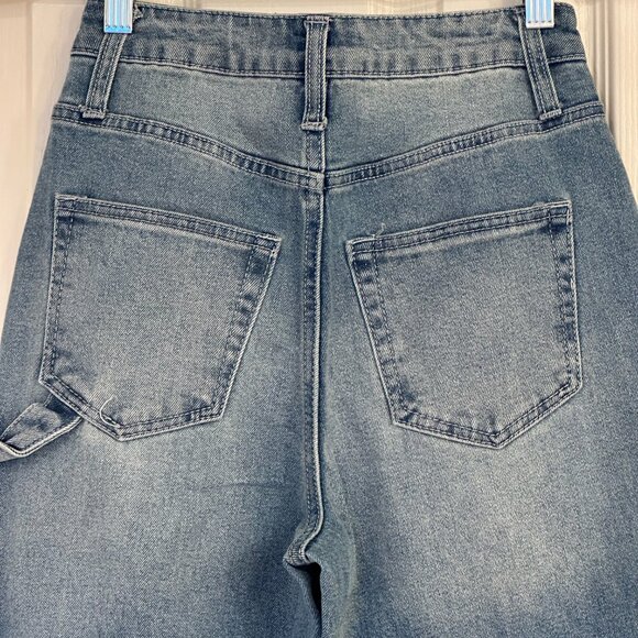 juicy couture - light fade denim - wide leg carpenter jean - 1/25 - Picture 6 of 7